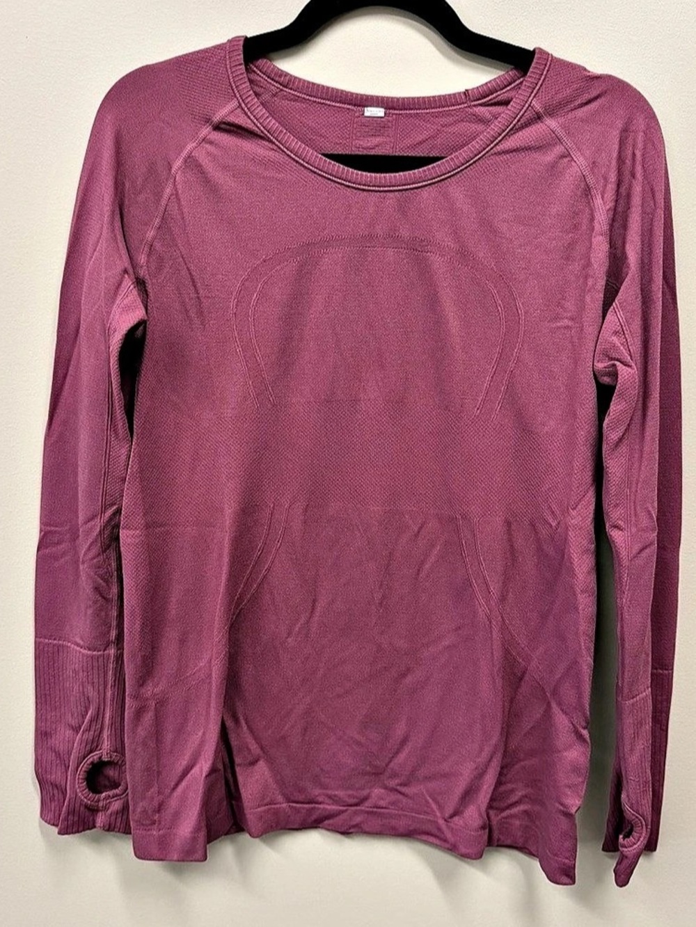 EUC, lululemon Swiftly Tech Long Sleeve Crew Women's Pink Top, Size 8